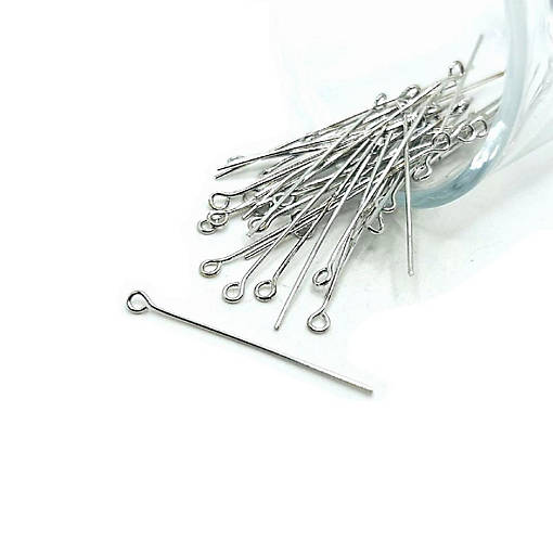 500 Pcs 35 mm Silver Eye Pins