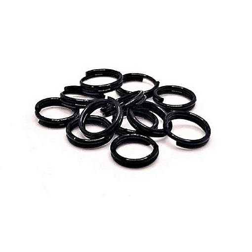 500 Pieces 6mm Black Split Jump Rings