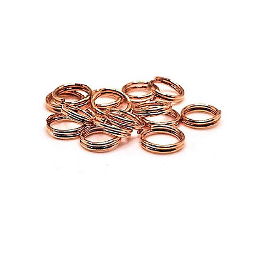 500 Pieces 6mm Rose Gold Split Rings