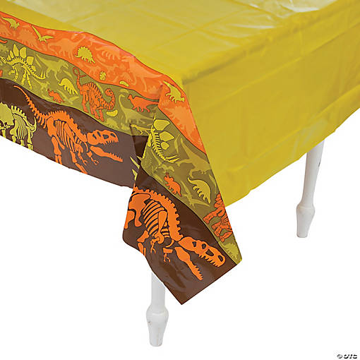 54" x 108" Dino Dig Plastic Tablecloth