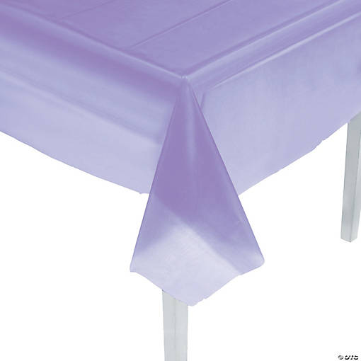 54" x 108" Lilac Plastic Tablecloth
