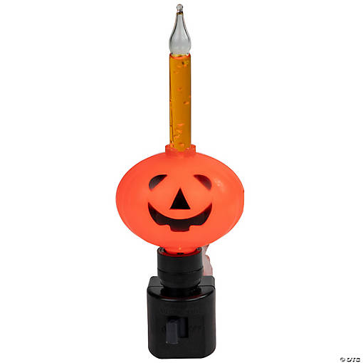 6.5" Jack-O-Lantern Halloween Bubble Night Light