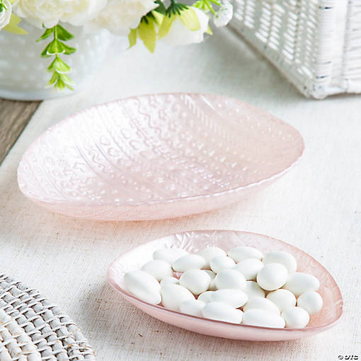6" &amp;#8211; 8 3/4" Patterned Easter Egg Glass Dish Set - 2 Pc.