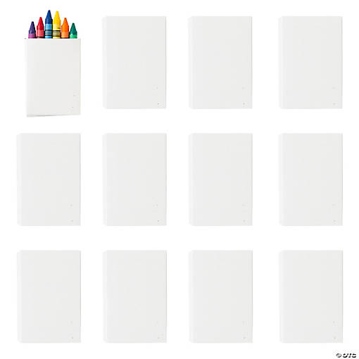 6-Color DIY Blank Crayon Boxes - 12 Boxes