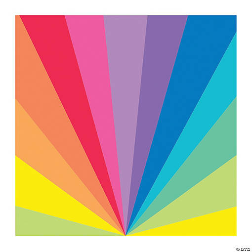 6 ft. Bright Color Rainbow Plastic Backdrop Banner
