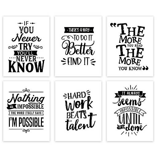 6 Impossible Until Done Quotes 8.5x11in