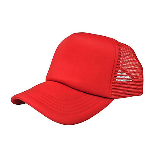 6-Pack Trucker Hat Adjustable Cap (Red)