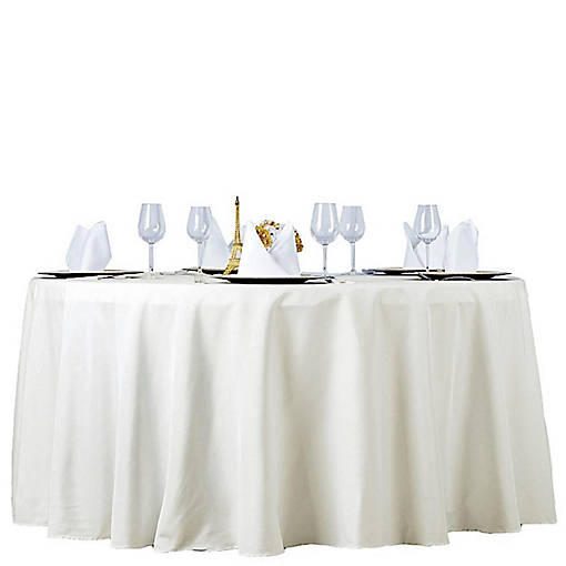 6 pcs 108" Round Premium Polyester Tablecloths Wedding Party Table Linens 