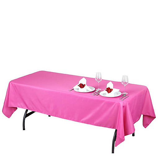 6 pcs 60x102" Polyester Rectangular Tablecloths Party Wedding Table Linens 