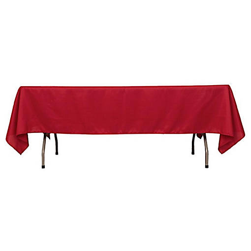 6 pcs 60x102" Polyester Rectangular Tablecloths Party Wedding Table Linens 