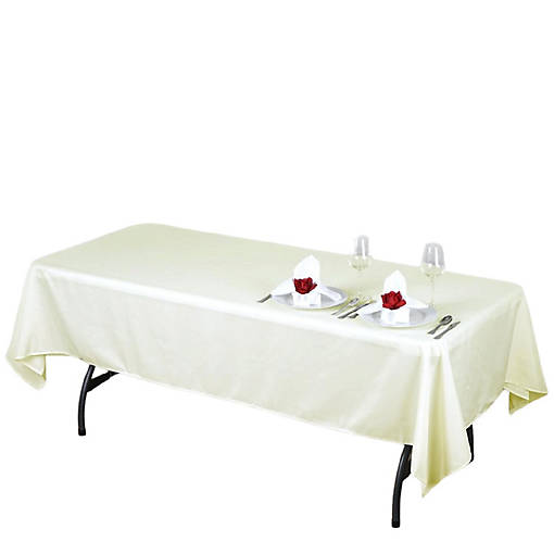 6 pcs 60x102" Polyester Rectangular Tablecloths Party Wedding Table Linens 