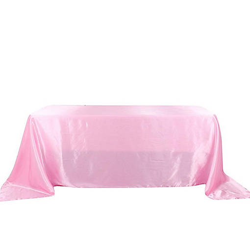 6 pcs 90x132" SATIN Rectangular TABLECLOTHS Wedding Party Catering Decorations