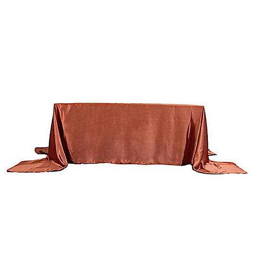 6 Pcs 90X156" Satin Rectangular Tablecloths Wedding Catering Dining Decorations