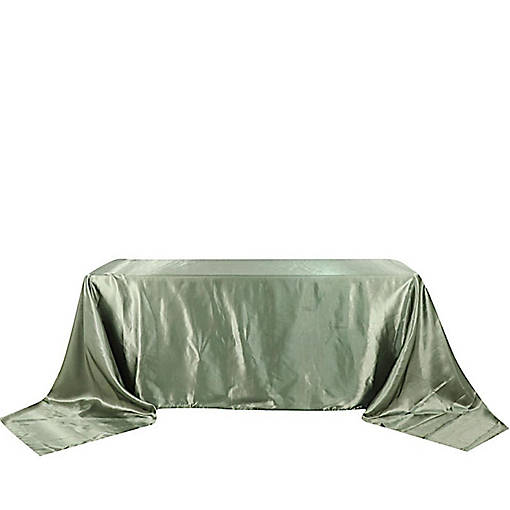 6 Pcs 90X156" Satin Rectangular Tablecloths Wedding Catering Dining Decorations