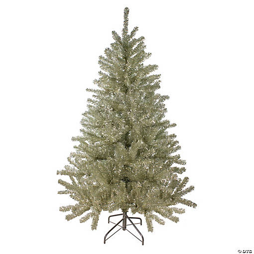 6' Unlit Medium Platinum Tinsel Artificial Christmas Tree