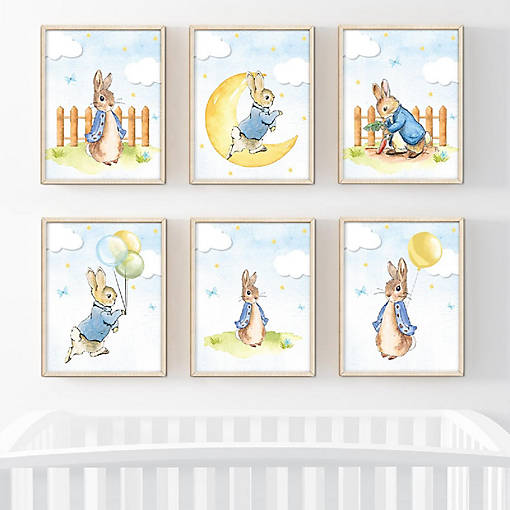 6Pc Peter Rabbit Boys Watercolor Graphic