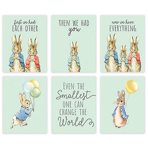 6Pcs Peter Rabbit Mint First We Had Each