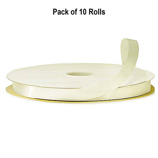 7/8"x100 yard Ivory Polyester Satin Gift Ribbon