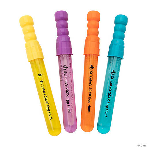 7" Bulk 48 Pc. Religious Personalized Small Bubbles Wands