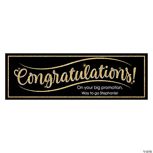 72" x 23" Congratulations Custom Banner - Medium