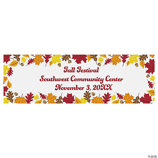72" x 23" Fall Custom Banner - Medium