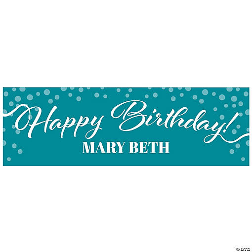 72" x 23" Personalized Birthday Banner - Medium