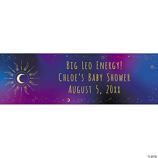 72" x 23" Personalized Celestial Vinyl Banner &amp;#8211; Medium