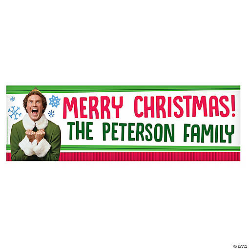 72" x 23" Personalized Elf Banner &amp;#8211; Medium
