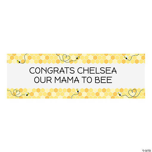72" x 23" Personalized Medium Bee Party Banner