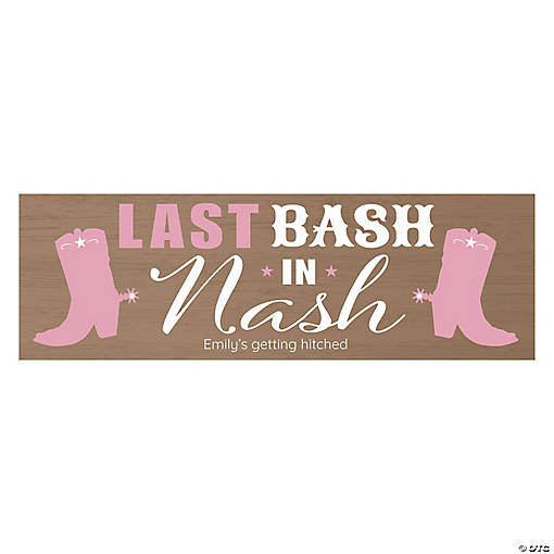 72" x 23" Personalized Nash Bash Bachelorette Party Banner &amp;#8211; Medium