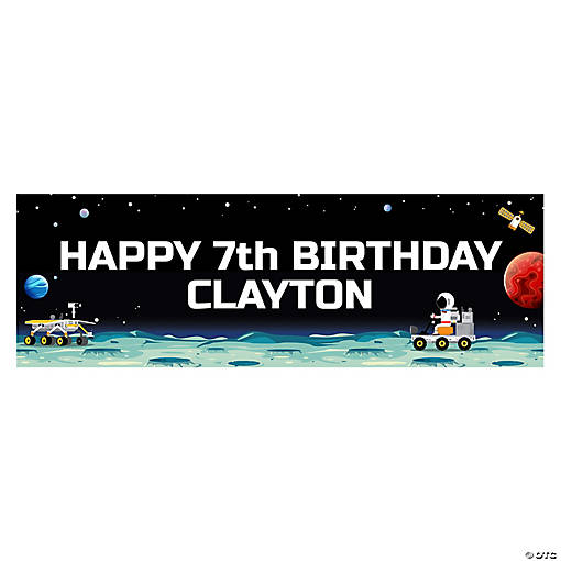 72" x 23" Personalized Space Banner - Medium