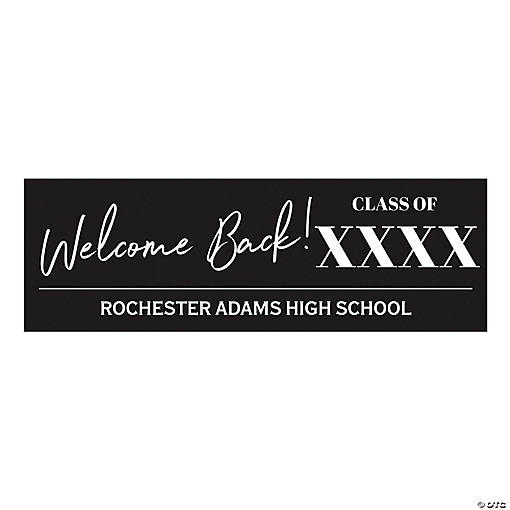 72" x 23" Personalized Welcome Back Class Reunion Banner - Medium