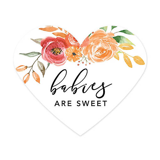 75 Fall Heart Label Babies are Sweet