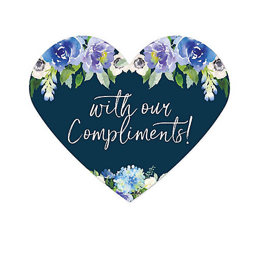 75 Hydrangea Heart  with Our Compliments