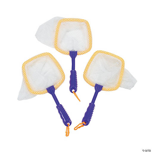 8 1/2" Mesh Bug Nets with Blue Plastic Handles - 6 Pc.