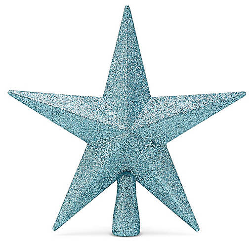 8"  Blue Glitter Star Tree Topper