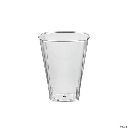 8 oz. Clear Square Plastic Cups (154 Cups)