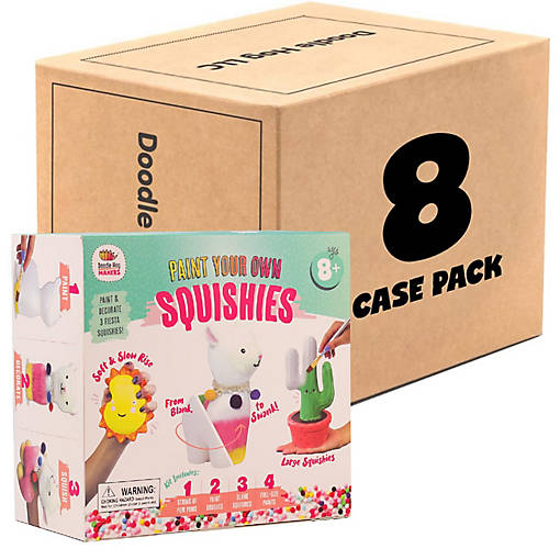 8 PCS CASE ALPACA SQUISHIES PAINT KIT