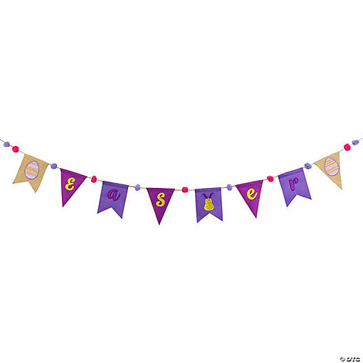 80" Embroidered "Easter" Hanging Wall Banner