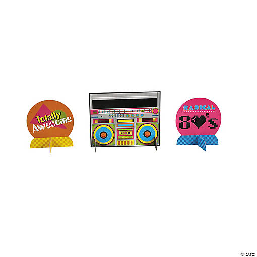 80s Party Table Decorating Kit - 23 Pc.