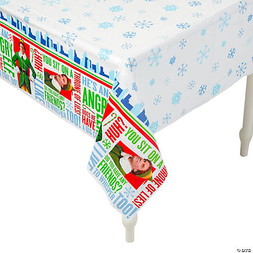 9 Ft. Buddy the Elf&amp;#8482; Rectangle Disposable Plastic Tablecloth