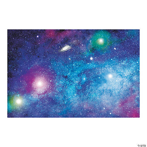 9 Ft. x 6 Ft. Outer Space Galaxy Plastic Backdrop Banner - 3 Pc.