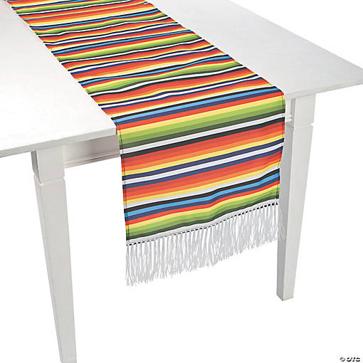 90" x 17" Woven Sarape-Style Polyester Table Runner