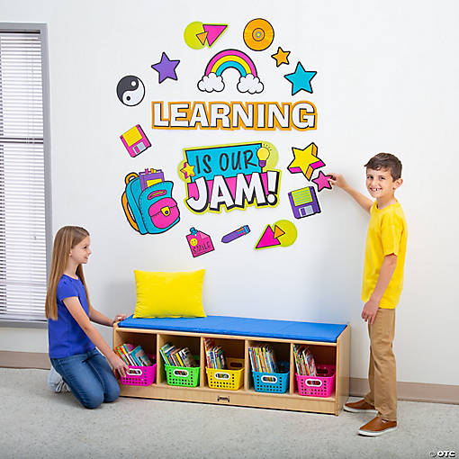90s Theme Classroom Wall Statement Piece - 18 Pc.