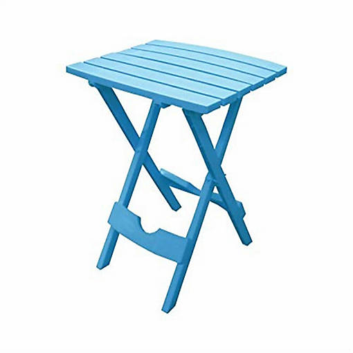 Adams 8510-21-3734 Plastic Quik-Fold Side Table-Pool Blue
