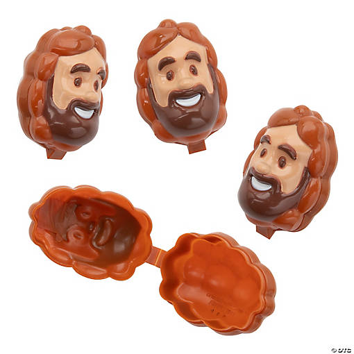 Adorable Molded Jesus Plastic Easter Eggs - 12 Pc. for Easter Fun