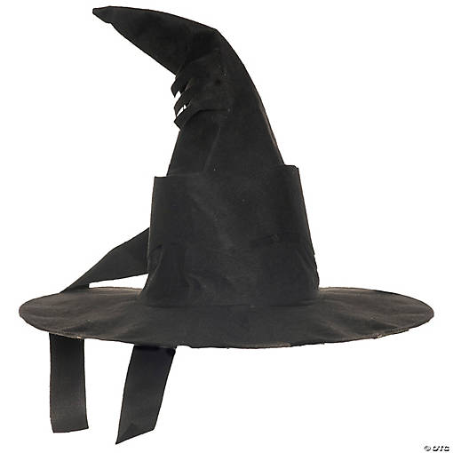 Adults Black Curved Wizard Hat