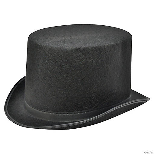 Adults Black Felt Top Hat