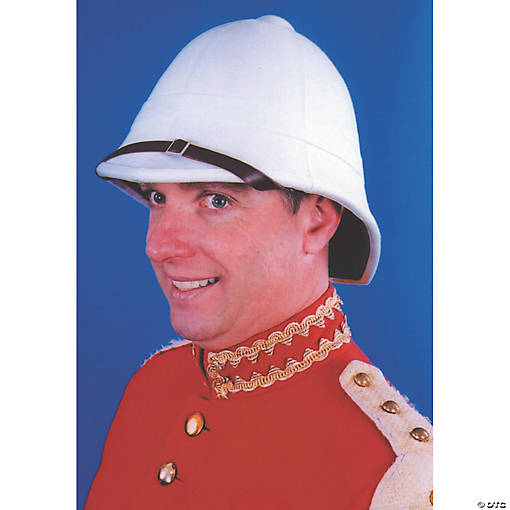 Adults White British Pith Hat