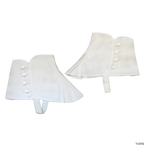 Adults White Canvas Spats